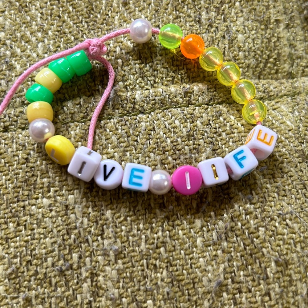 Bracelet for sell! Says “live life”